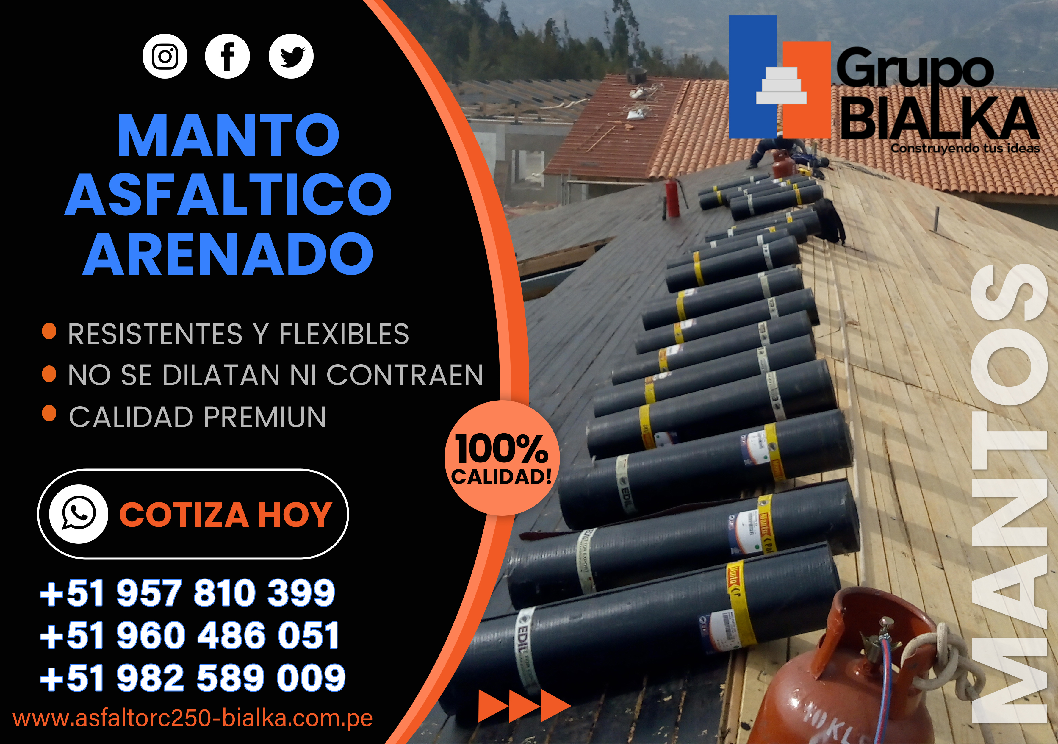 manto asfaltico arenado